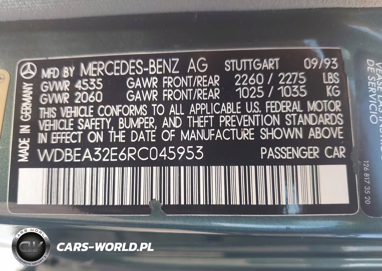 1994 Mercedes-Benz E 320 VIN:WDBEA32E6RC045953 - 9