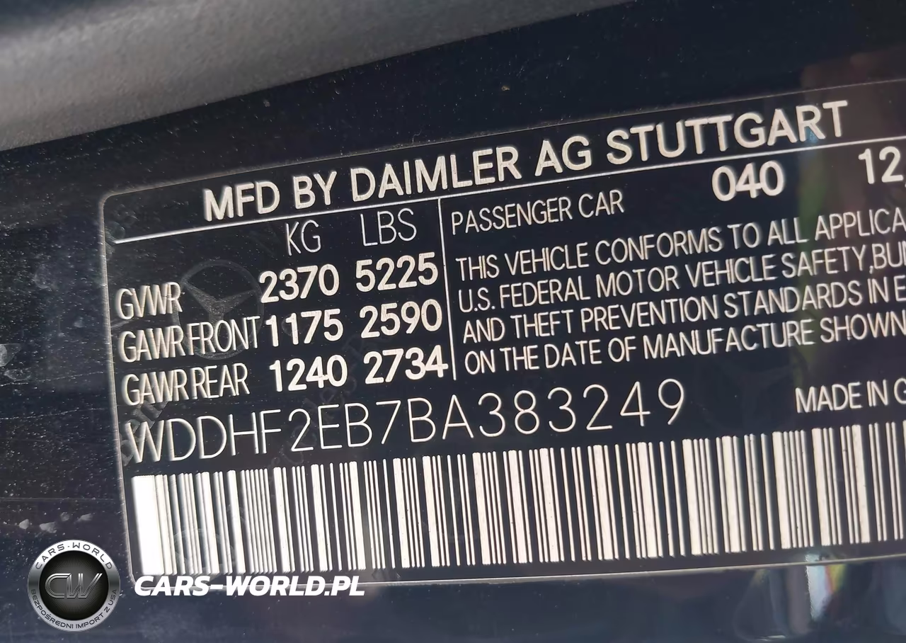 2011 Mercedes-Benz E 350 Bluetec VIN:WDDHF2EB7BA383249 - 9