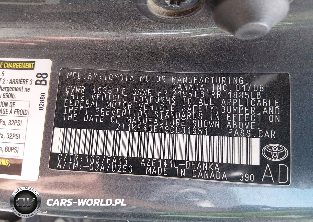 2009 Toyota Matrix S VIN:2T1KE40E19C001951 - 9