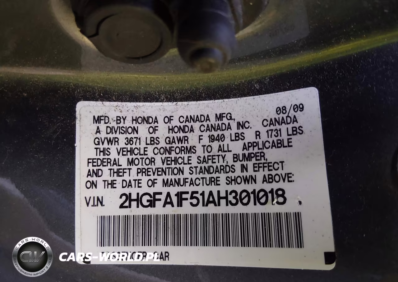 2010 Honda Civic Lx VIN:2HGFA1F51AH301018 - 9