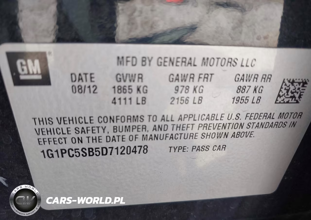 2013 Chevrolet Cruze 1Lt Auto VIN:1G1PC5SB5D7120478 - 9