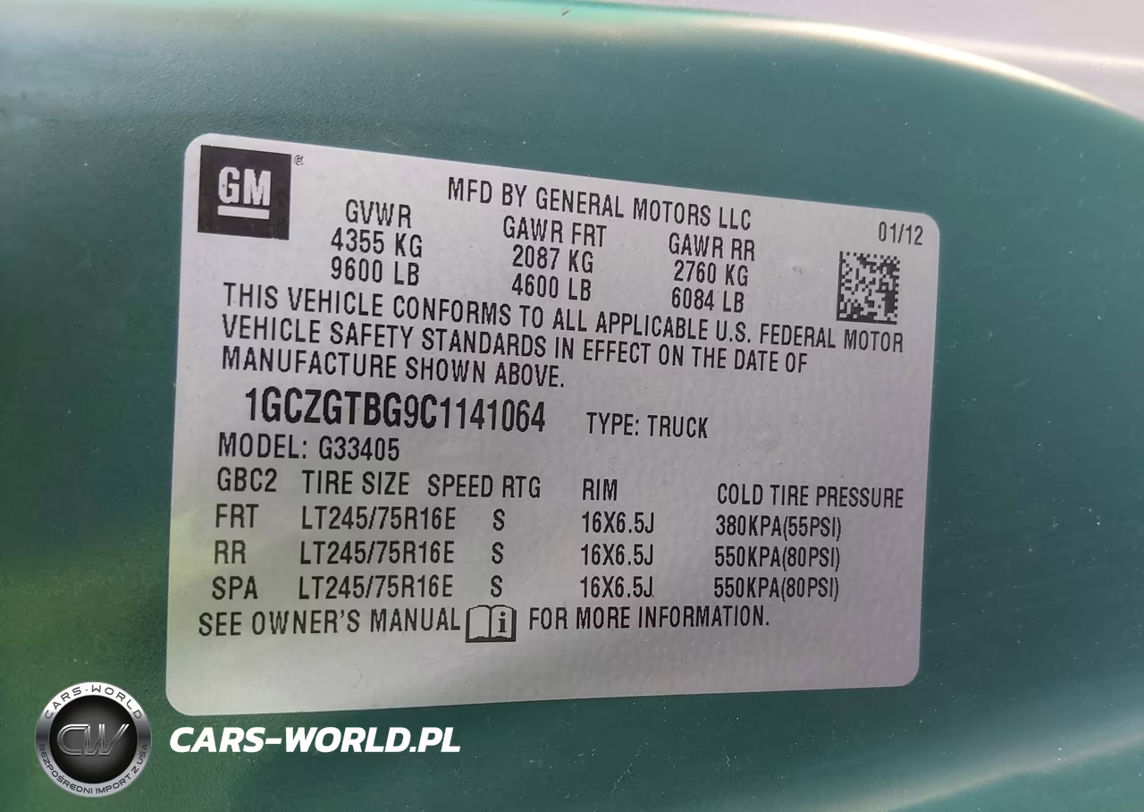 2012 Chevrolet Express 3500 Work Van VIN:1GCZGTBG9C1141064 - 9