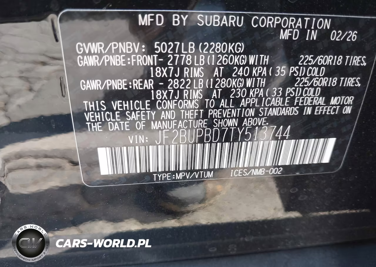 2026 Subaru Outback Premium VIN:JF2BUPBD7TY513744 - 9