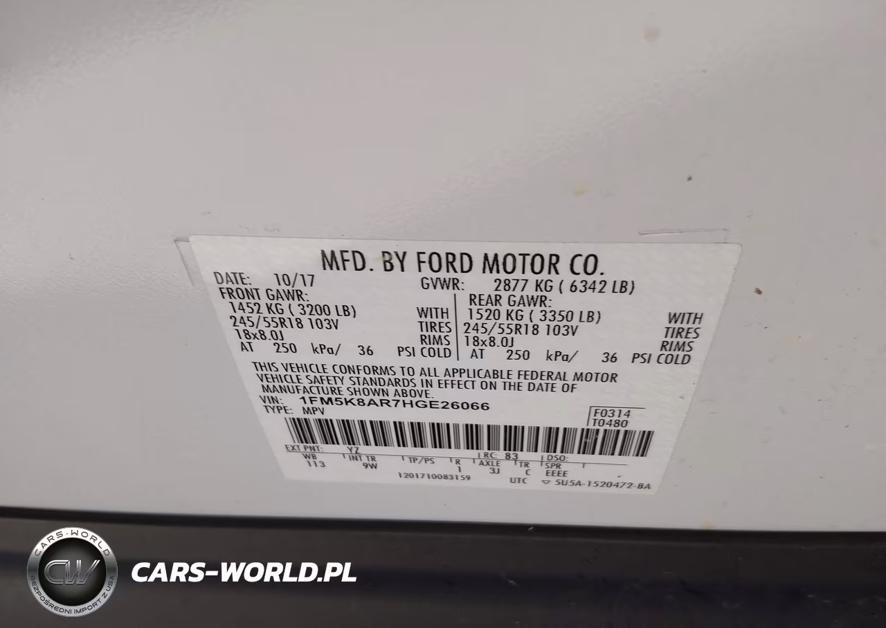 2017 Ford Utility Police Interceptor VIN:1FM5K8AR7HGE26066 - 9