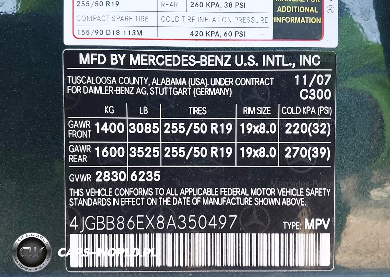 2008 Mercedes-Benz Ml 350 4Matic VIN:4JGBB86EX8A350497 - 9