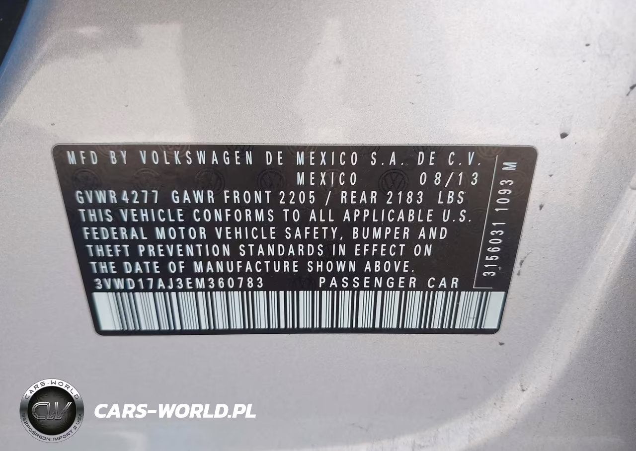 2014 Volkswagen Jetta 1.8T Se VIN:3VWD17AJ3EM360783 - 9