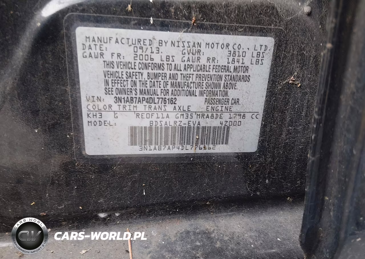 2013 Nissan Sentra Sr VIN:3N1AB7AP4DL776162 - 9