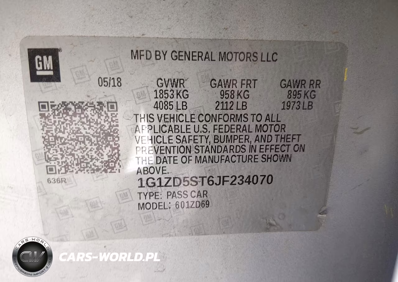 2018 Chevrolet Malibu Lt VIN:1G1ZD5ST6JF234070 - 17
