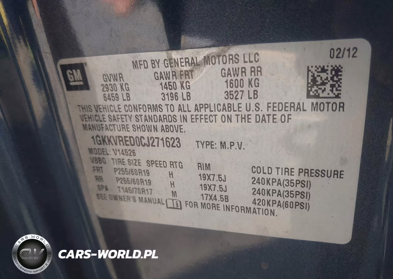 2012 GMC Acadia Slt-1 VIN:1GKKVRED0CJ271623 - 9