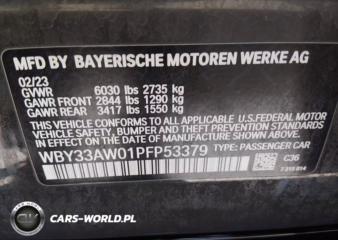 2023 BMW I4 M50 VIN:WBY33AW01PFP53379 - 9