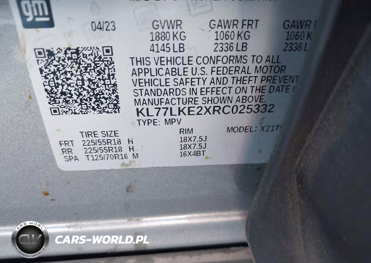 2024 Chevrolet Trax Fwd Activ VIN:KL77LKE2XRC025332 - 9