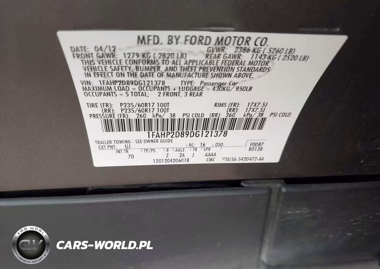 2013 Ford Taurus Se VIN:1FAHP2D89DG121378 - 9