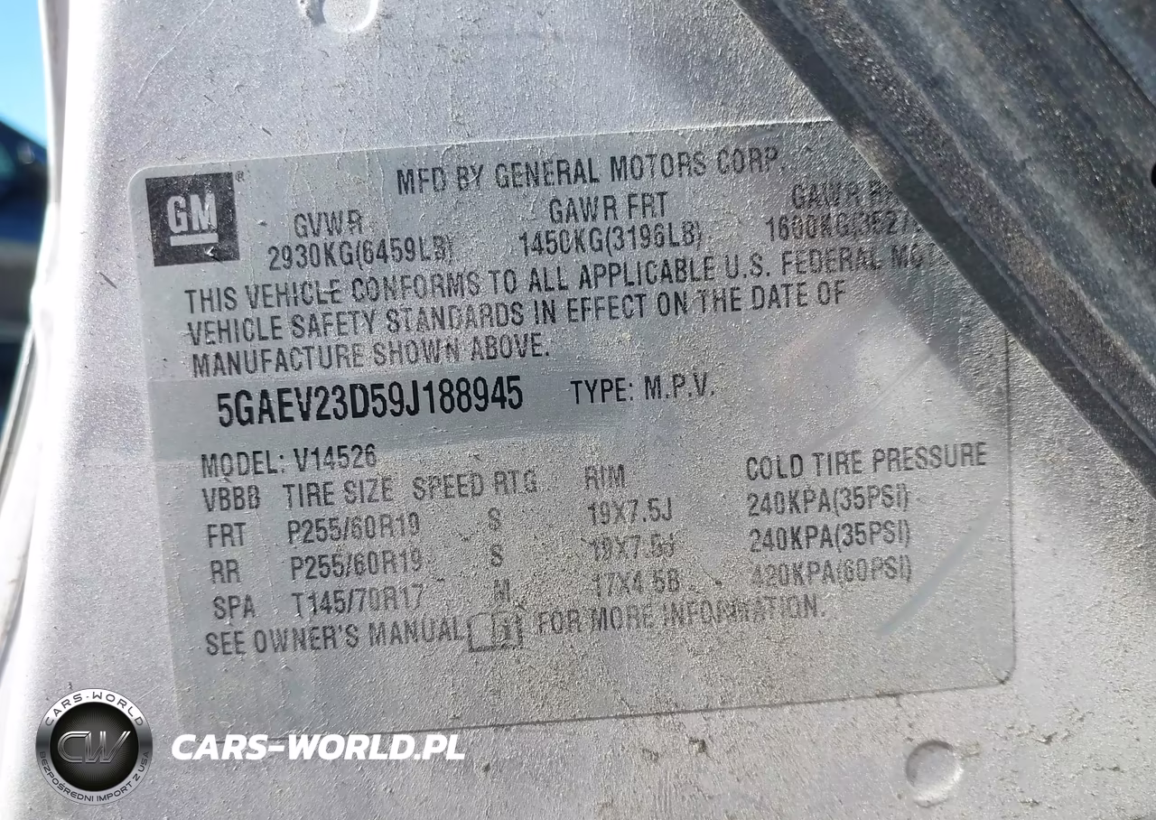 2009 Buick Enclave Cxl VIN:5GAEV23D59J188945 - 9