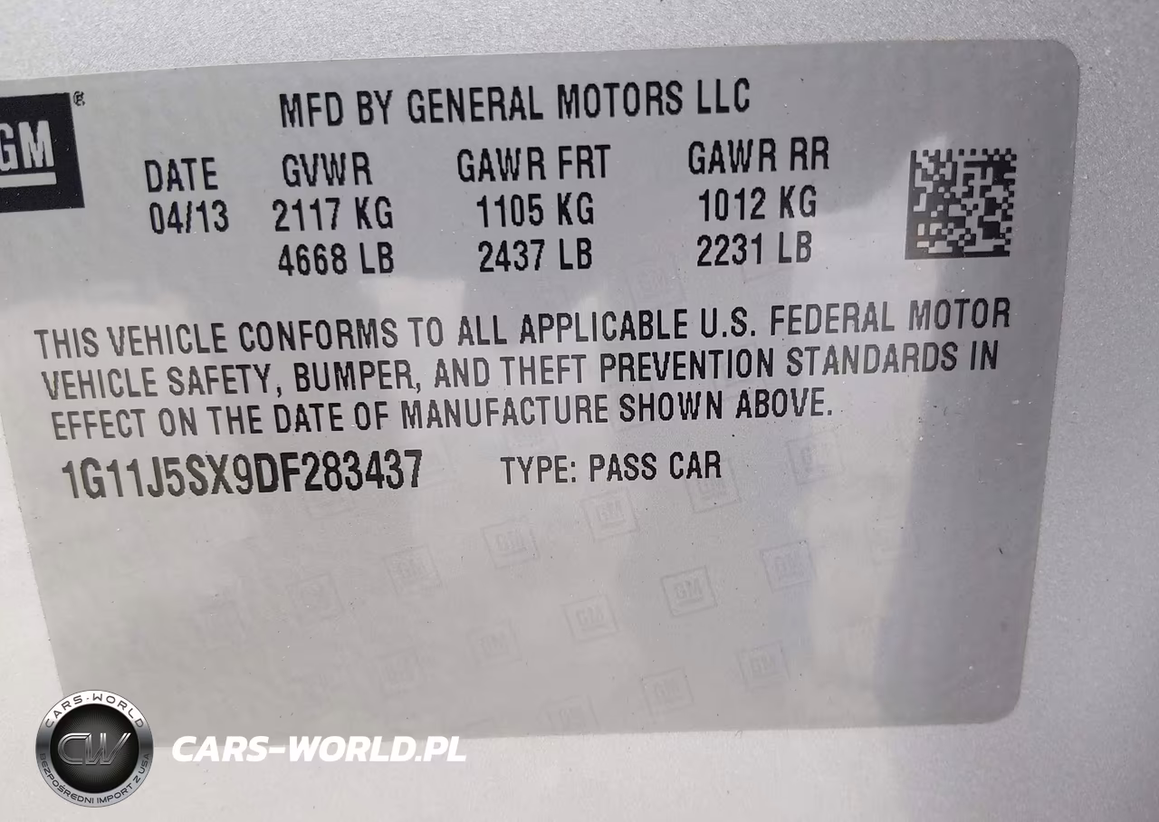 2013 Chevrolet Malibu 2Lz VIN:1G11J5SX9DF283437 - 9