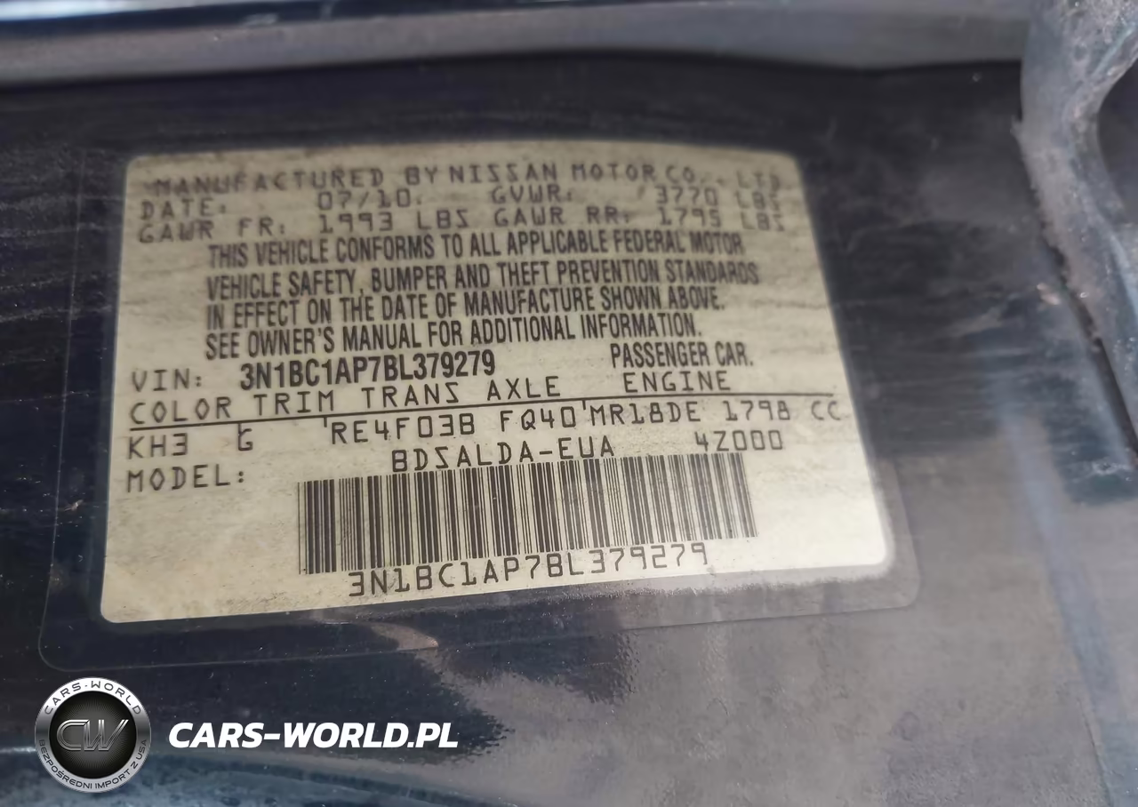 2011 Nissan Versa 1.8S VIN:3N1BC1AP7BL379279 - 9