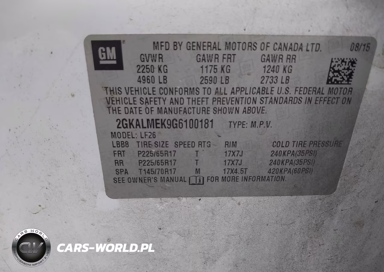 2016 GMC Terrain Sle-1 VIN:2GKALMEK9G6100181 - 9