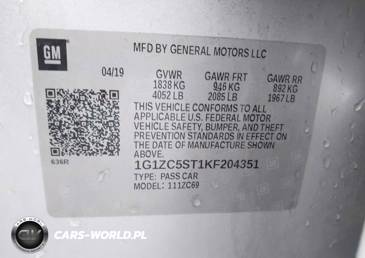 2019 Chevrolet Malibu 1Fl VIN:1G1ZC5ST1KF204351 - 9