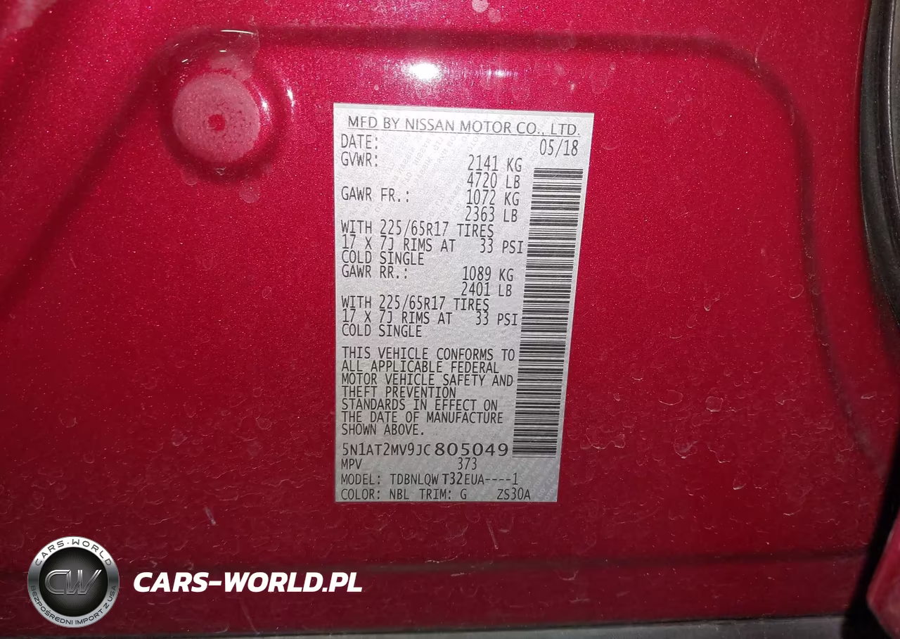 2018 Nissan Rogue Sv VIN:5N1AT2MV9JC805049 - 9
