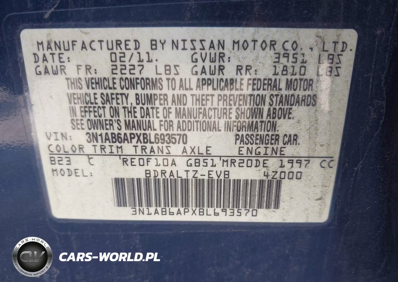 2011 Nissan Sentra 2.0S VIN:3N1AB6APXBL693570 - 9