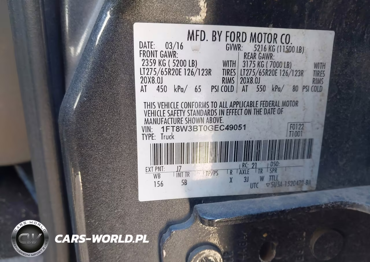 2016 Ford F-350 Lariat VIN:1FT8W3BT0GEC49051 - 8