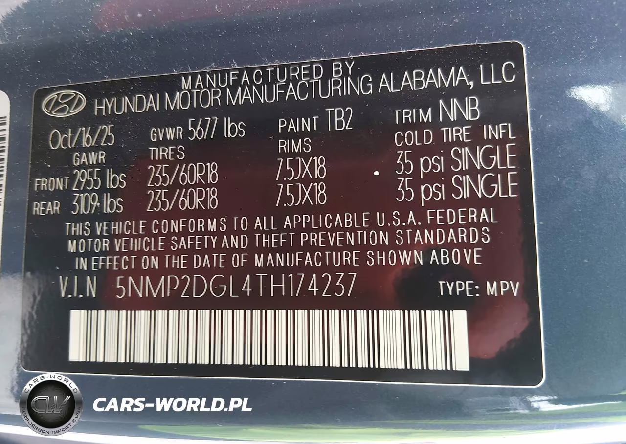 2026 Hyundai Santa Fe Sel VIN:5NMP2DGL4TH174237 - 9