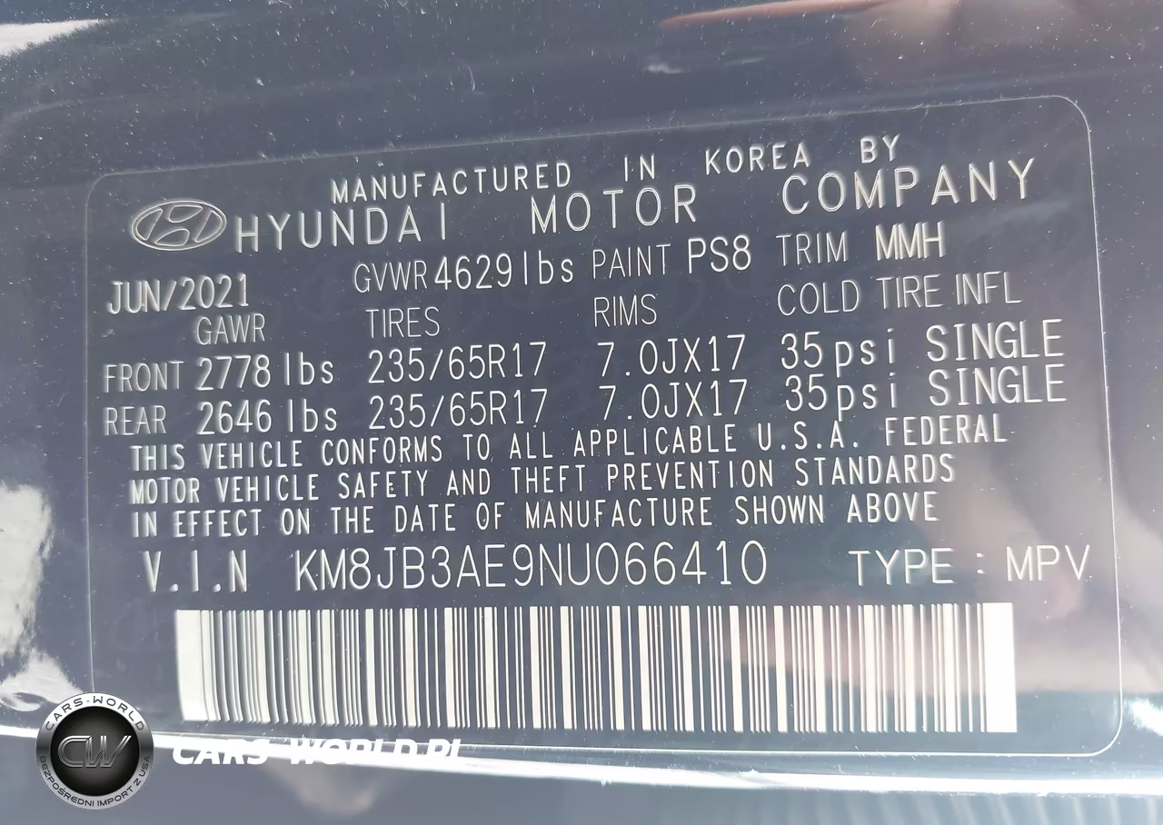 2022 Hyundai Tucson Sel VIN:KM8JB3AE9NU066410 - 9