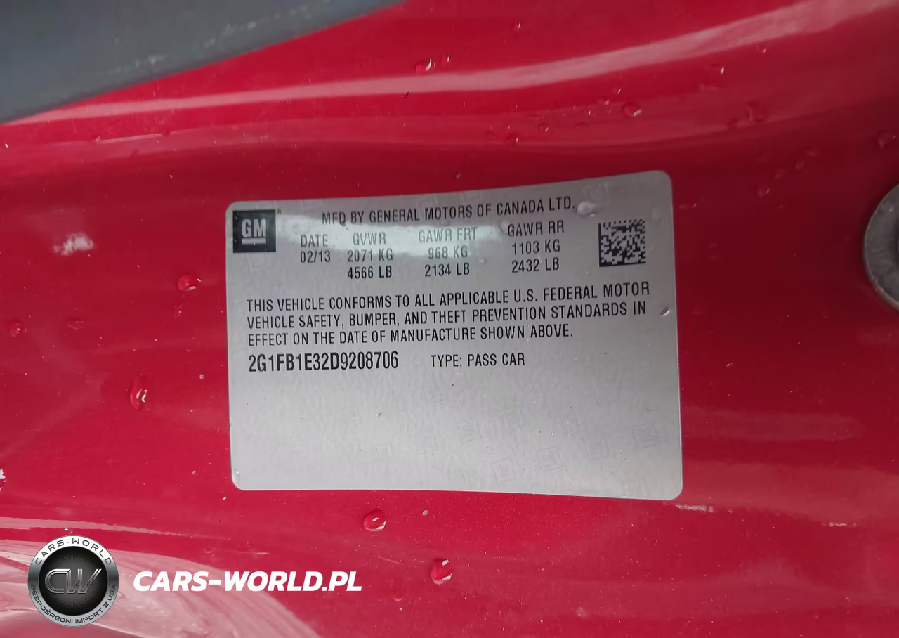 2013 Chevrolet Camaro 1Lt VIN:2G1FB1E32D9208706 - 9