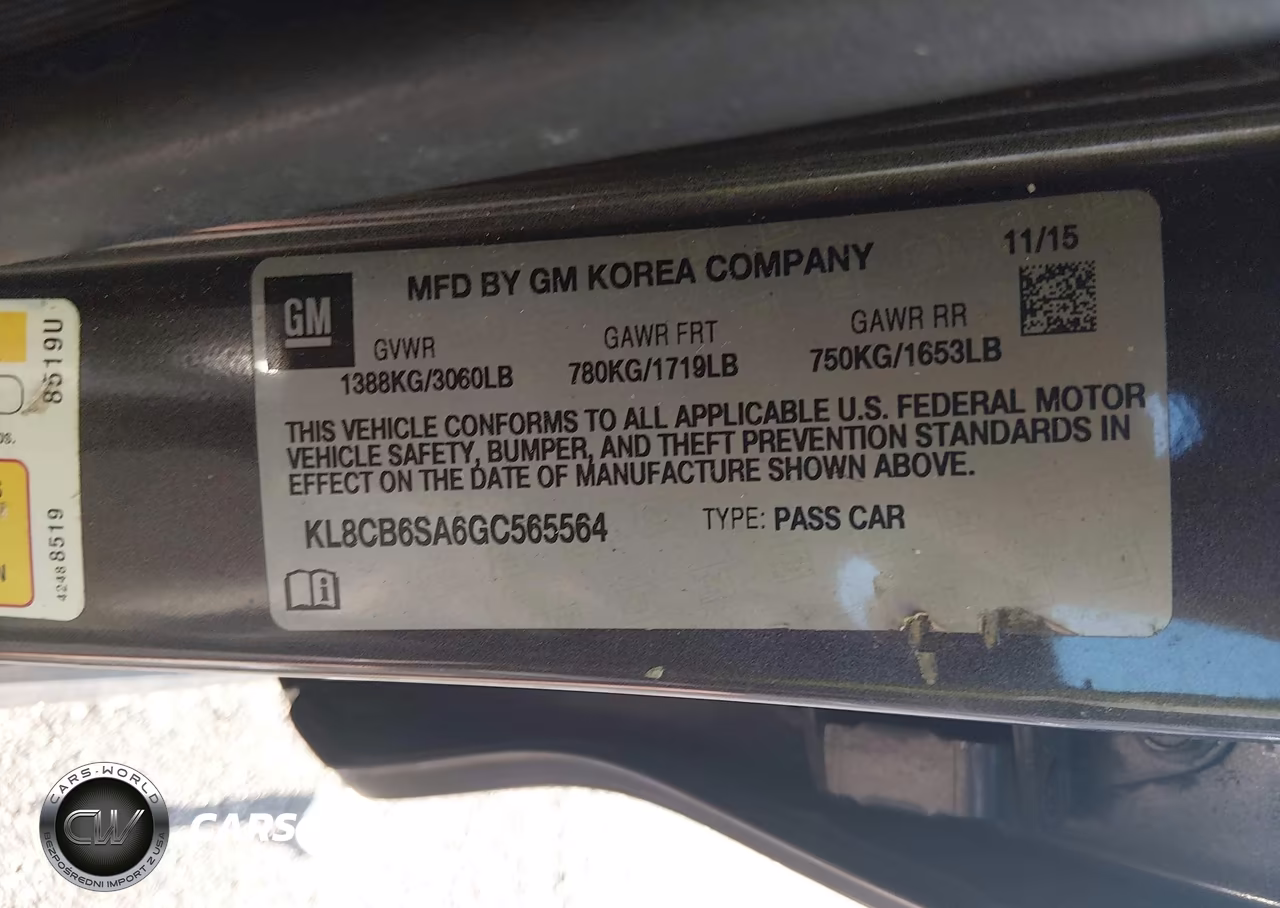 2016 Chevrolet Spark Ls Cvt VIN:KL8CB6SA6GC565564 - 9