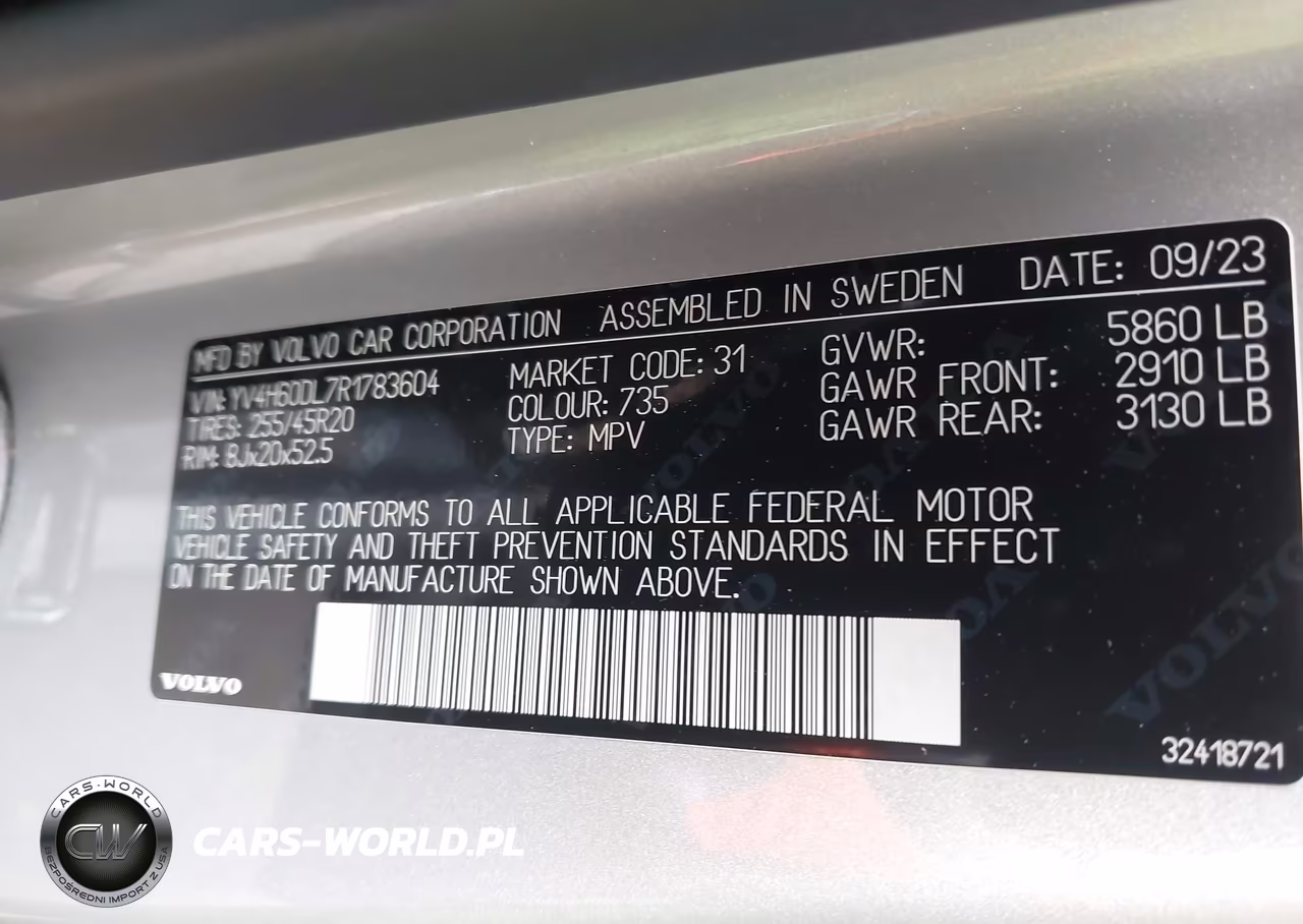 2024 Volvo Xc60 Recharge Plug-In Hybrid T8 Plus Dark Theme VIN:YV4H60DL7R1783604 - 9