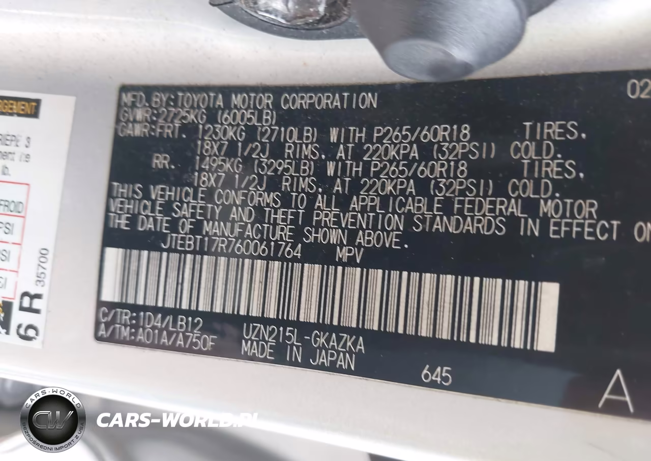 2006 Toyota 4Runner Limited V8 VIN:JTEBT17R760061764 - 9