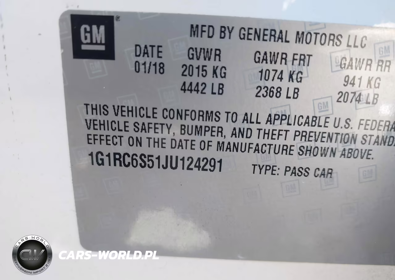 2018 Chevrolet Volt Lt VIN:1G1RC6S51JU124291 - 9