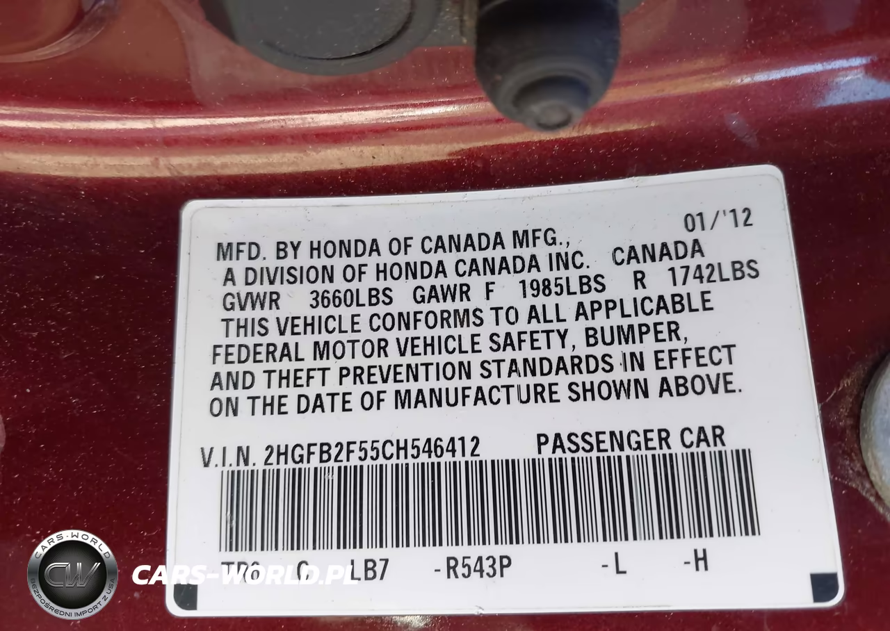 2012 Honda Civic Lx VIN:2HGFB2F55CH546412 - 9