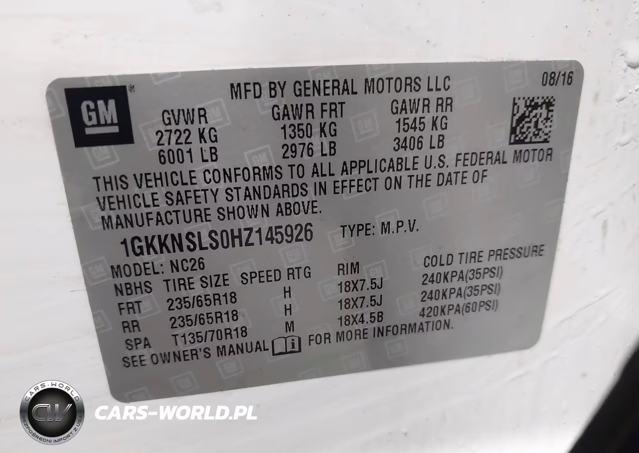 2017 GMC Acadia Sle-2 VIN:1GKKNSLS0HZ145926 - 9