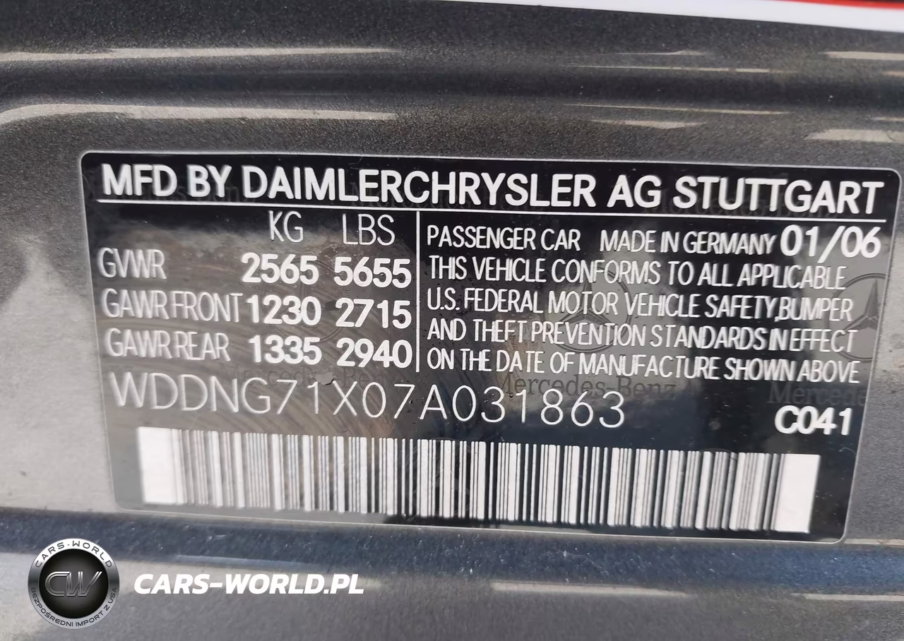 2007 Mercedes-Benz S 550 VIN:WDDNG71X07A031863 - 9