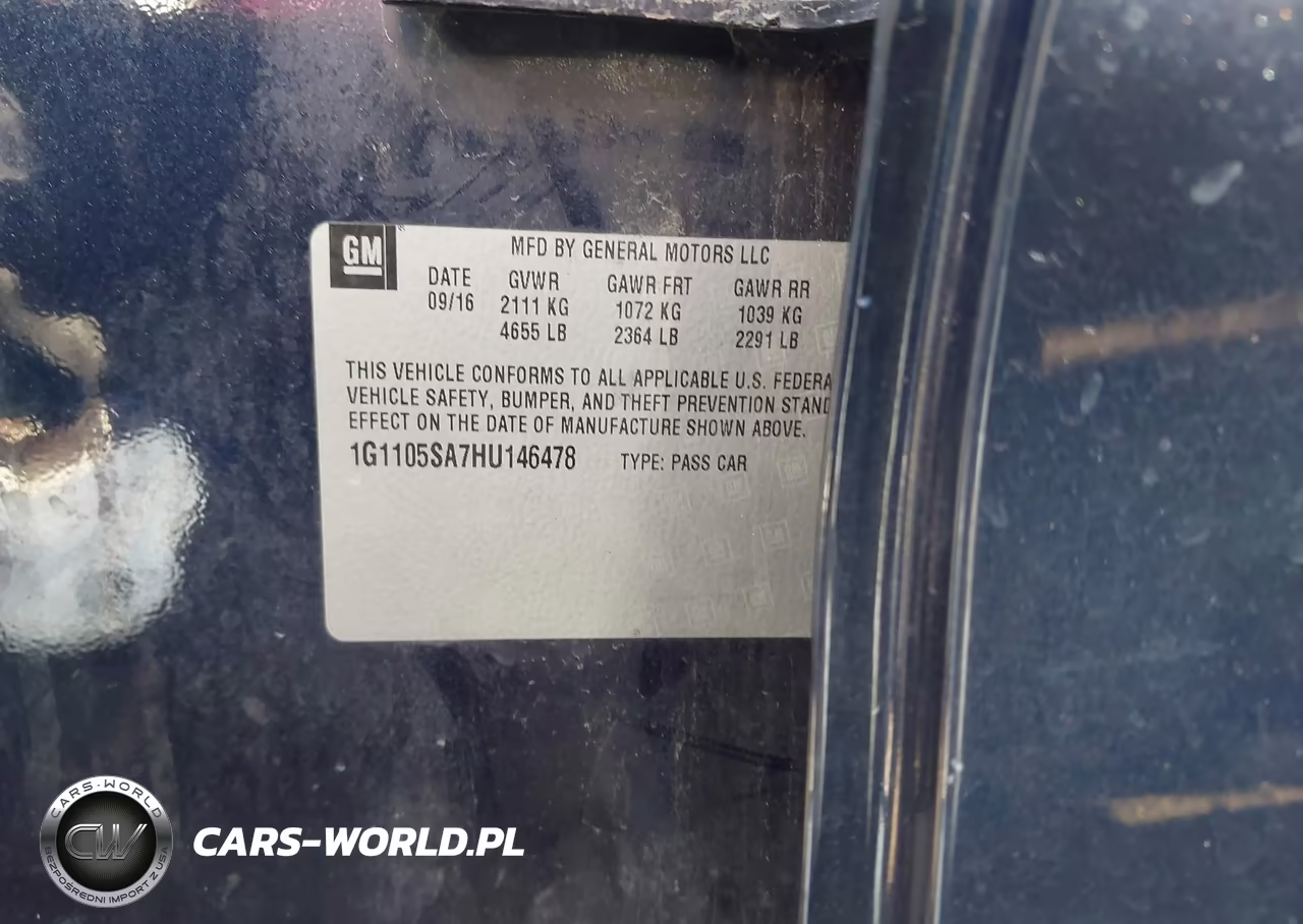 2017 Chevrolet Impala 1Lt VIN:1G1105SA7HU146478 - 9