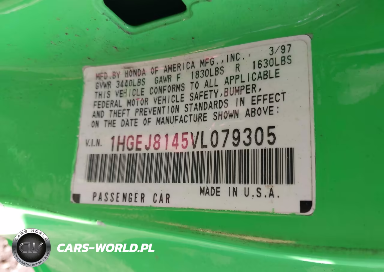 1997 Honda Civic Ex VIN:1HGEJ8145VL079305 - 9