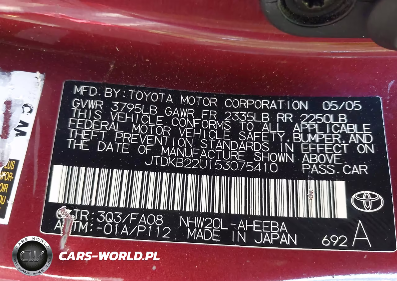 2005 Toyota Prius VIN:JTDKB22U153075410 - 9