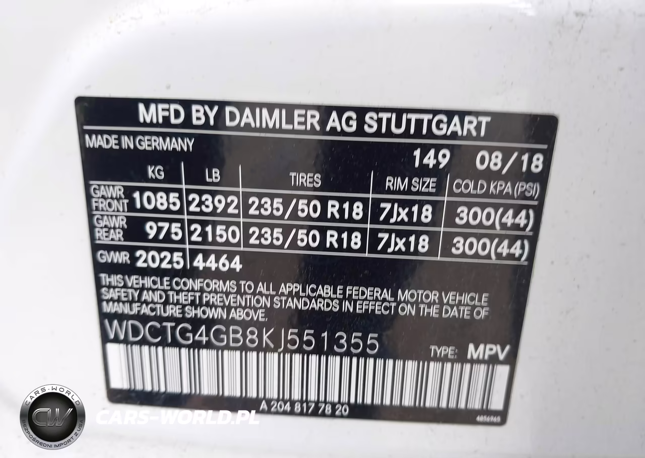 2019 Mercedes-Benz Gla 250 4Matic VIN:WDCTG4GB8KJ551355 - 9