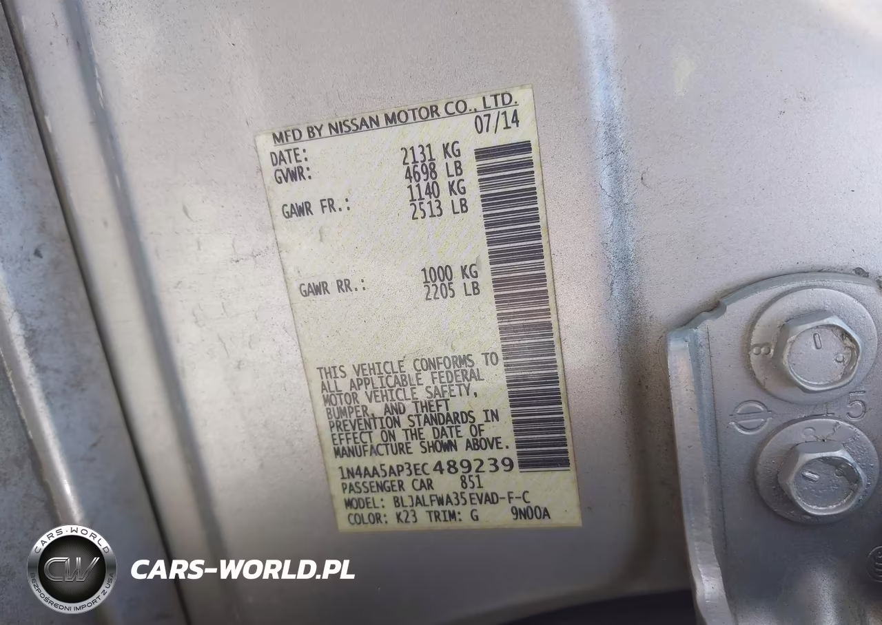 2014 Nissan Maxima 3.5 Sv VIN:1N4AA5AP3EC489239 - 9