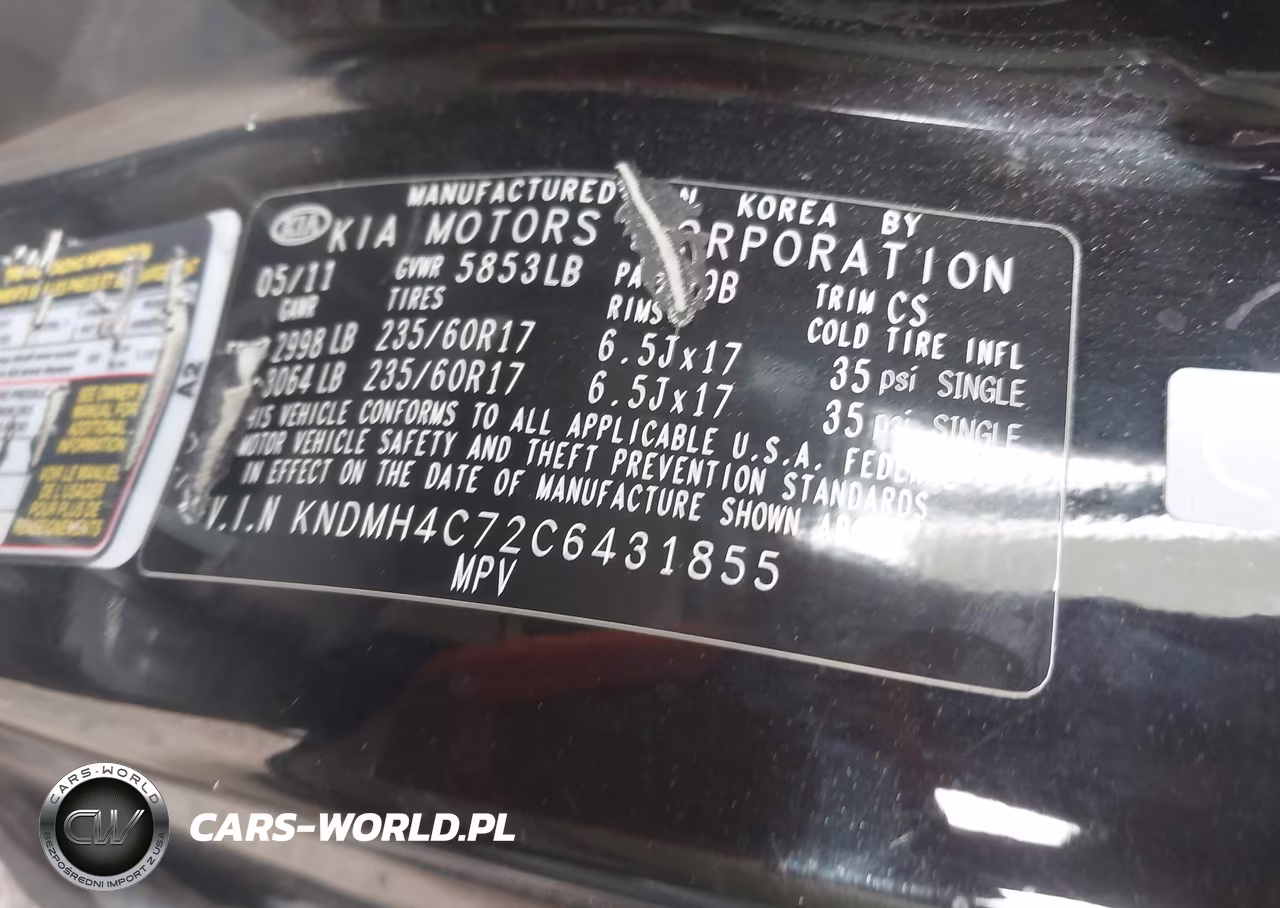 2012 Kia Sedona Ex VIN:KNDMH4C72C6431855 - 9