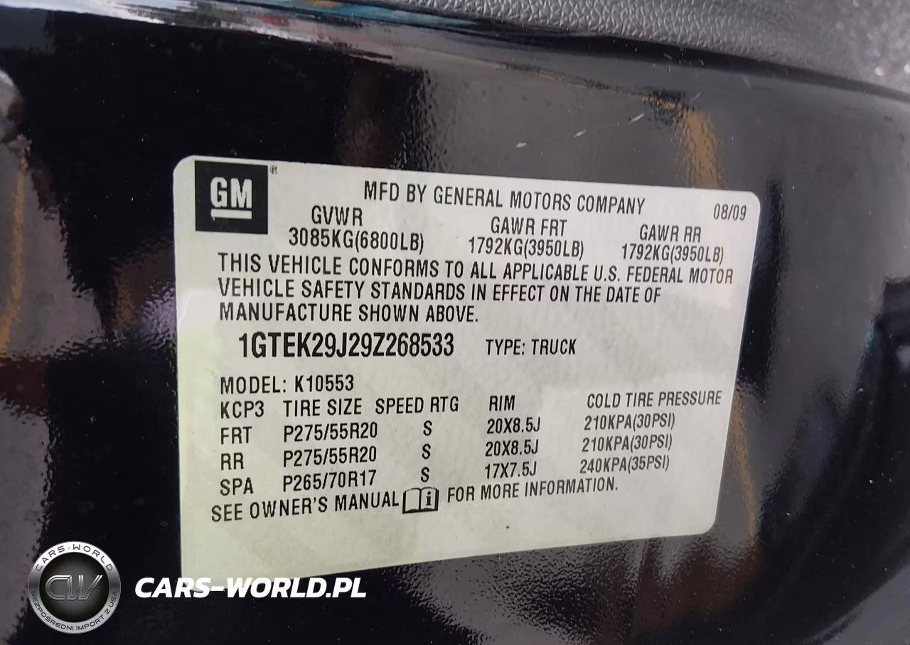 2009 GMC Sierra 1500 Sle VIN:1GTEK29J29Z268533 - 9