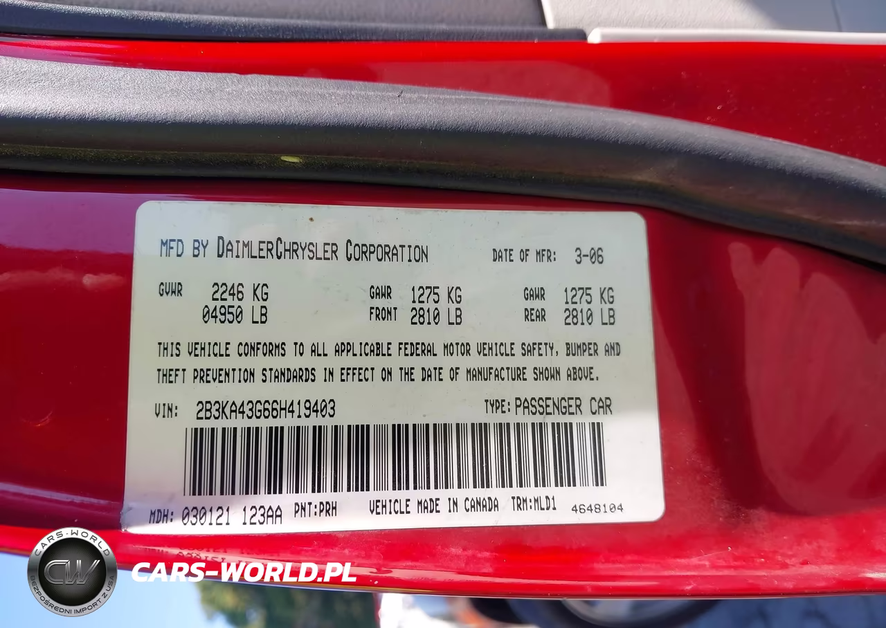 2006 Dodge Charger VIN:2B3KA43G66H419403 - 9