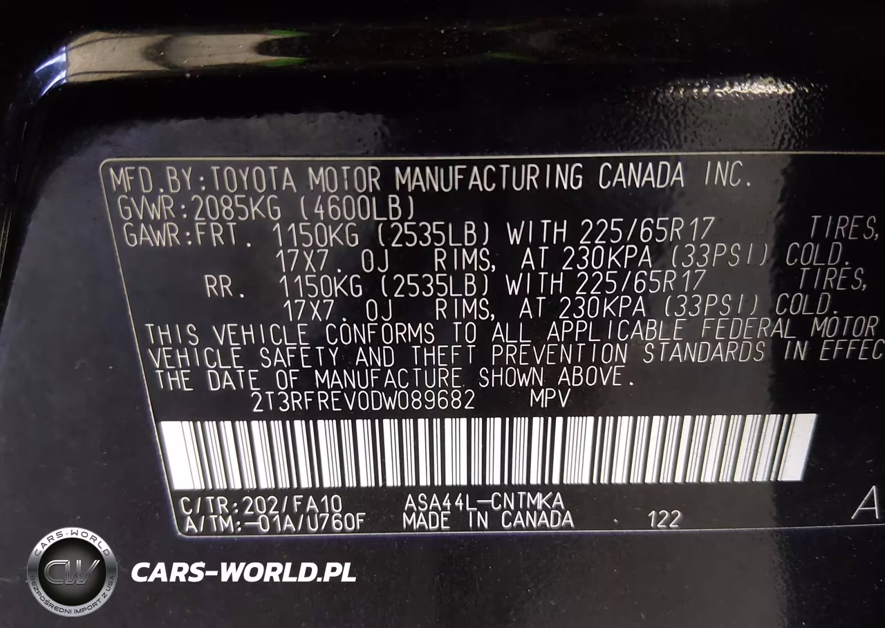 2013 Toyota Rav4 Xle VIN:2T3RFREV0DW089682 - 9