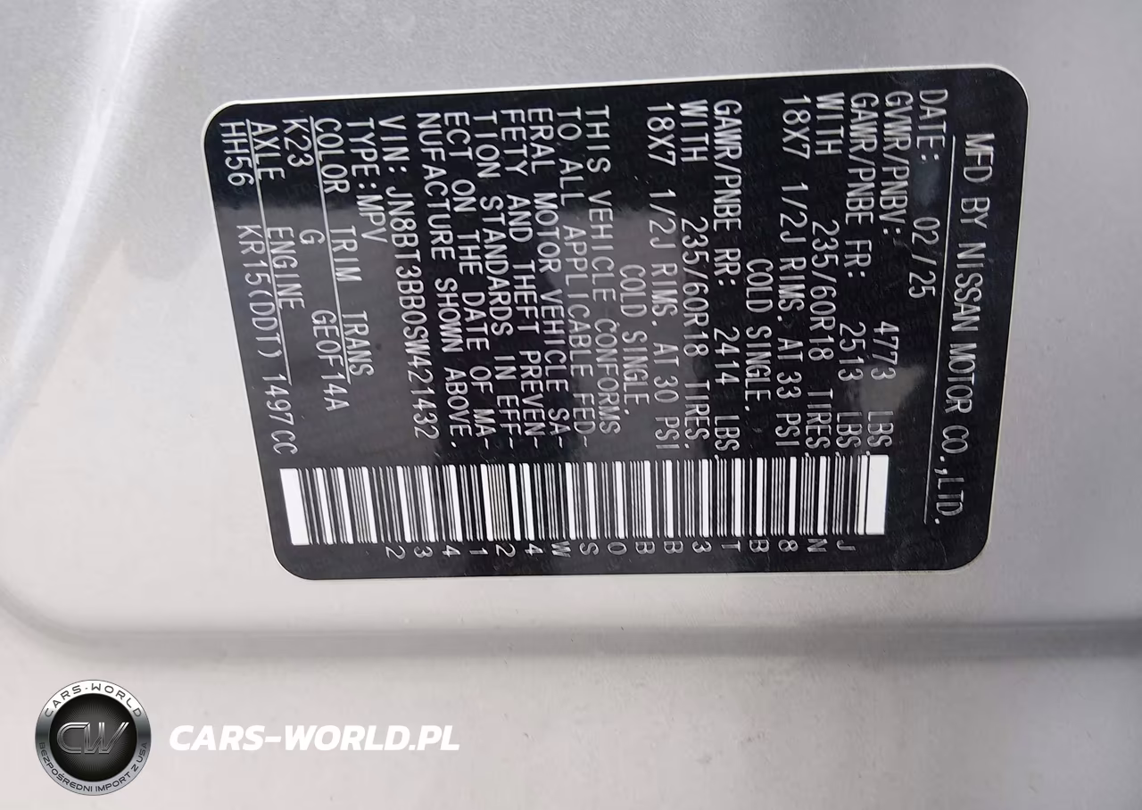 2025 Nissan Rogue Sv Intelligent Awd VIN:JN8BT3BB0SW421432 - 9