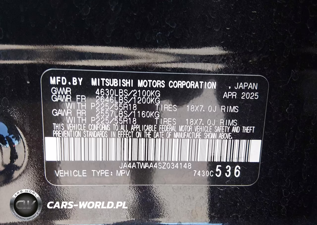 2025 Mitsubishi Eclipse Cross Black Edition S-Awc-Se S-Awc-Sel S-Awc VIN:JA4ATWAA4SZ034148 - 9
