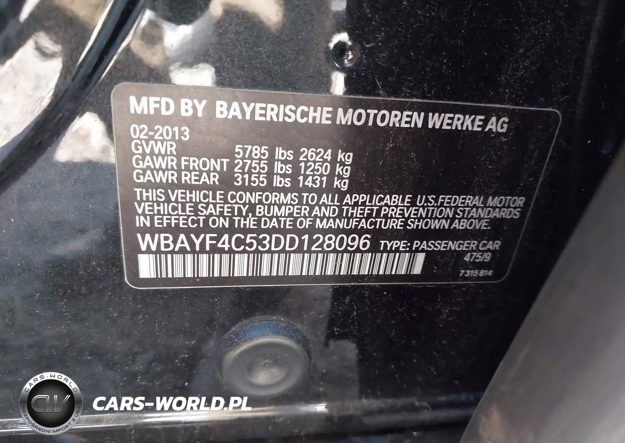 2013 BMW 740Li xDrive VIN:WBAYF4C53DD128096 - 9