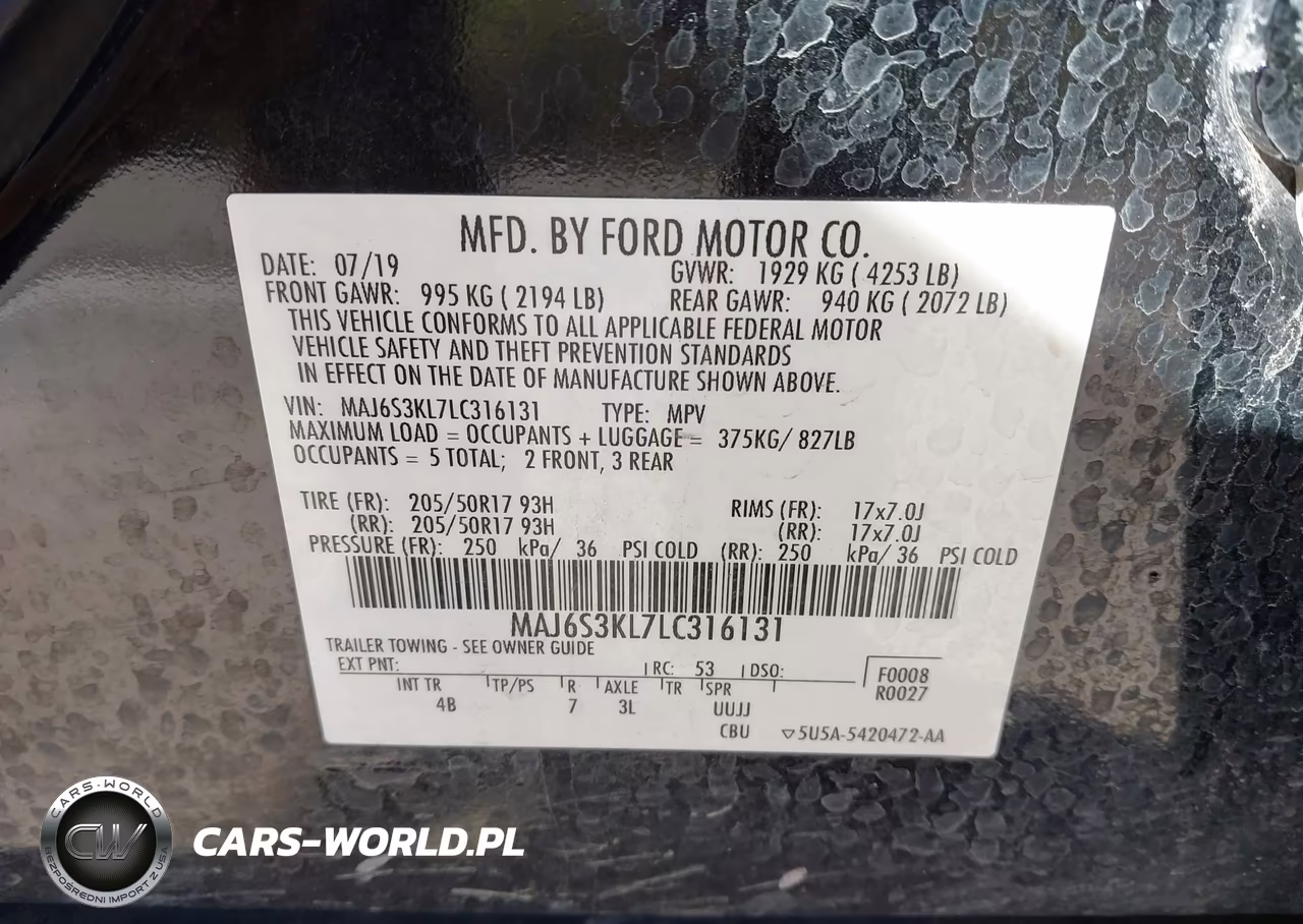 2020 Ford Ecosport Titanium VIN:MAJ6S3KL7LC316131 - 9