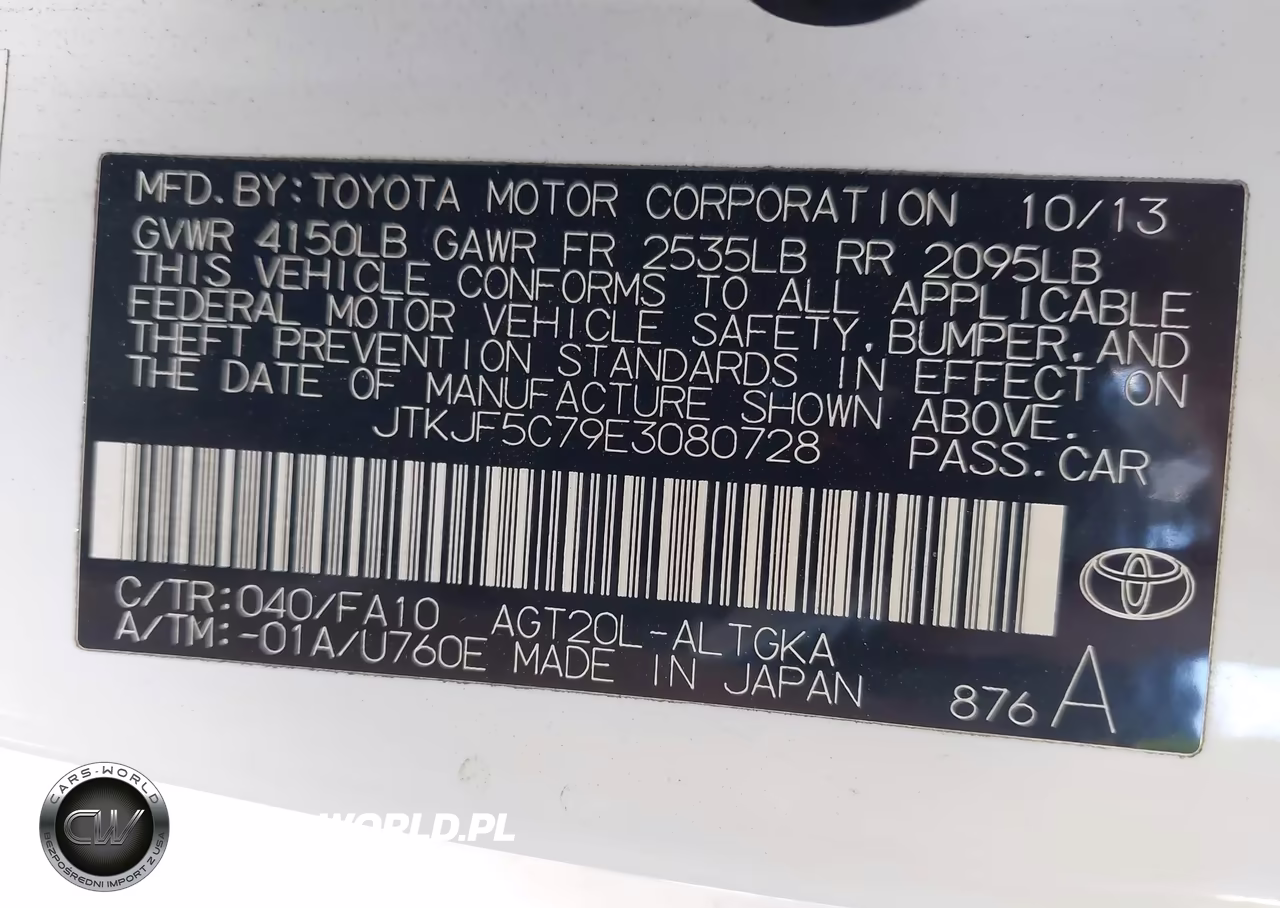 2014 Scion Tc VIN:JTKJF5C79E3080728 - 9