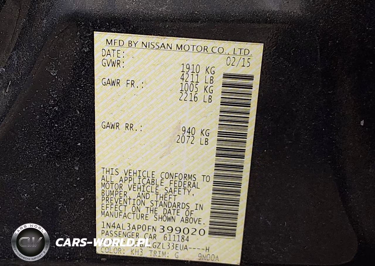 2015 Nissan Altima 2.5 S VIN:1N4AL3AP0FN399020 - 9