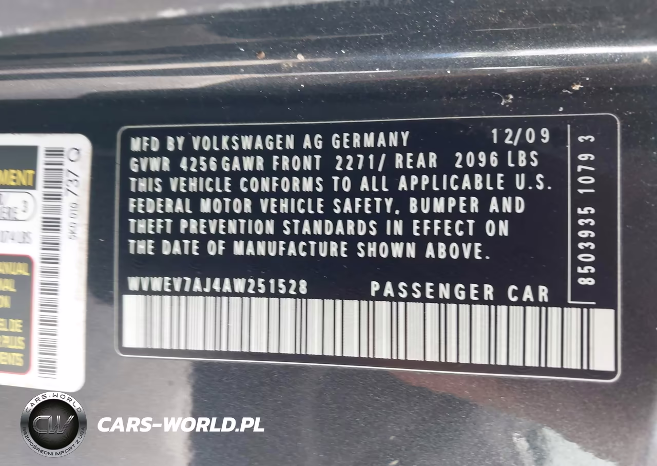 2010 Volkswagen Gti 2-Door VIN:WVWEV7AJ4AW251528 - 9
